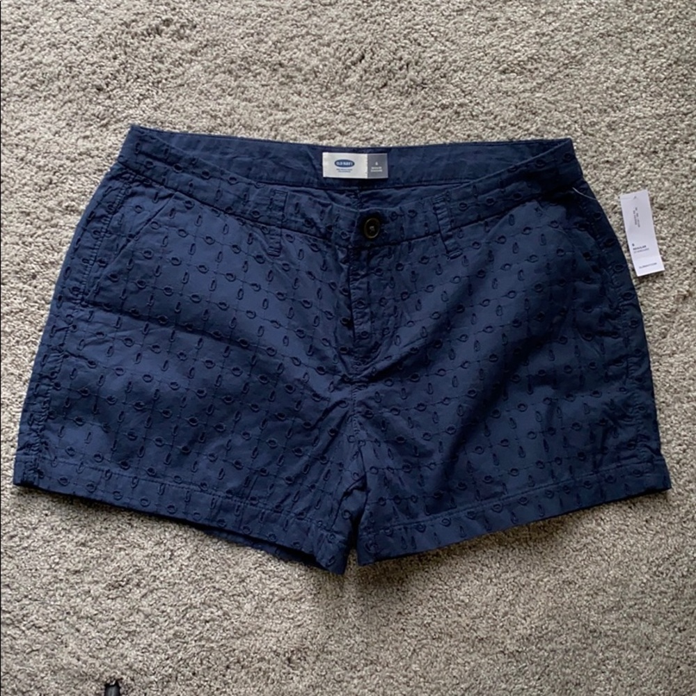 NWT Old Navy Navy Blue Eyelet Shorts